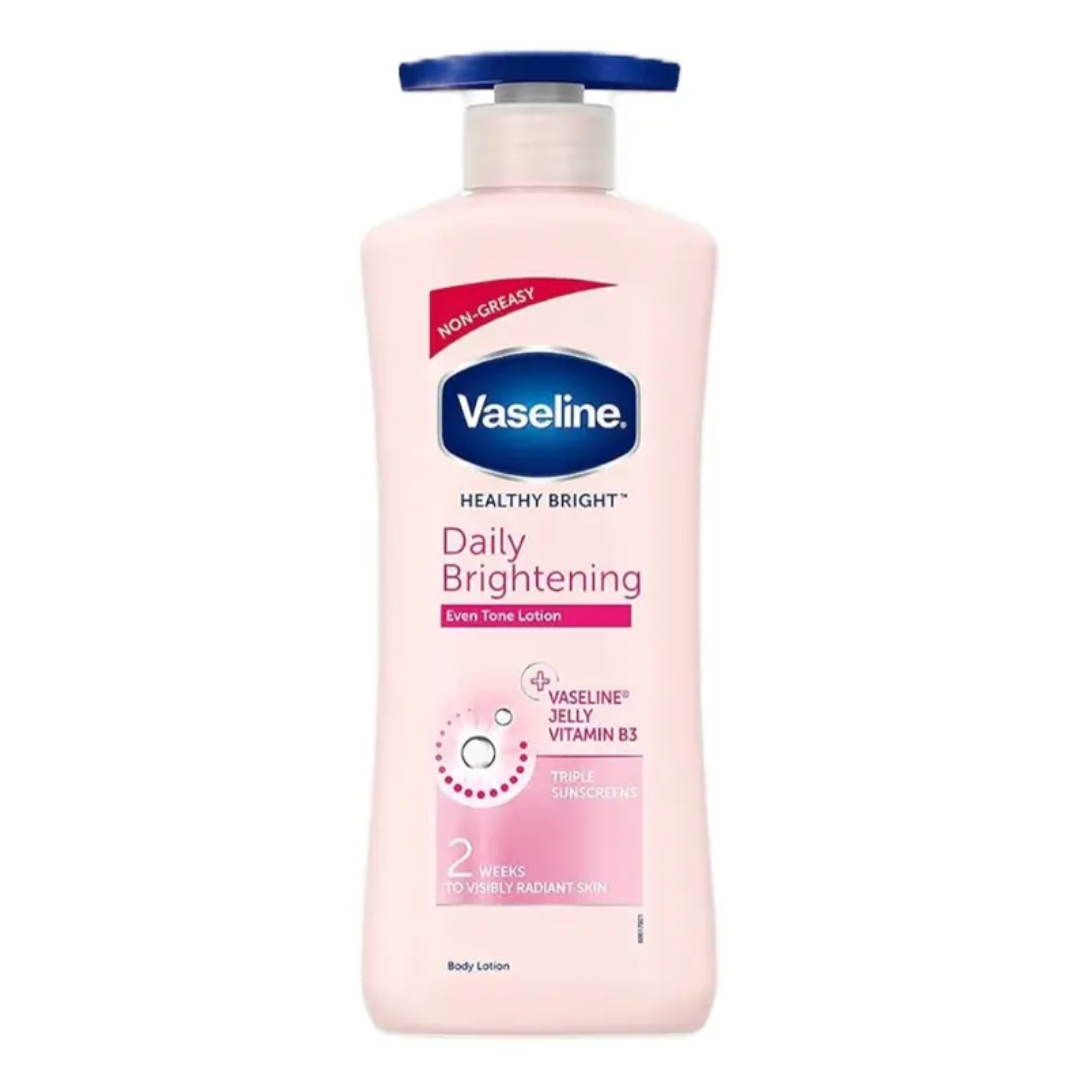Vaseline Daily Brightening Lotion 600ml & Coco Radiant Gel 200ml - Set of 2 Enriched Dry
