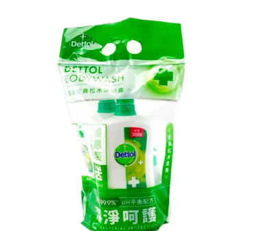 Dettol Anti-Bacterial pH-Balanced Body Wash Original 32.08 Oz Pack of 2 & Handwash 5.29 Oz Skin Repair Body Care Soap Sensitive