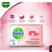 Dettol Skincare Antibacterial Soap Bar, 3.5oz (100g) (Pack of 10) Body Care Body Wash Comfort Cleanser