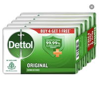 Dettol Original Antibacterial Soap 100g (Pack of 10), for Personal Care and Nail Care - Comfort Body Care Body Wash Skin Repair Daily Cleansing