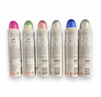 Dove Antiperspirant Deodorant Aerosol Special Edition Pack 6 Scents Cucumber Green Tea, Pomegranate, Original, Coconut 250ml Each Gentle Scented Aroma Package May Very