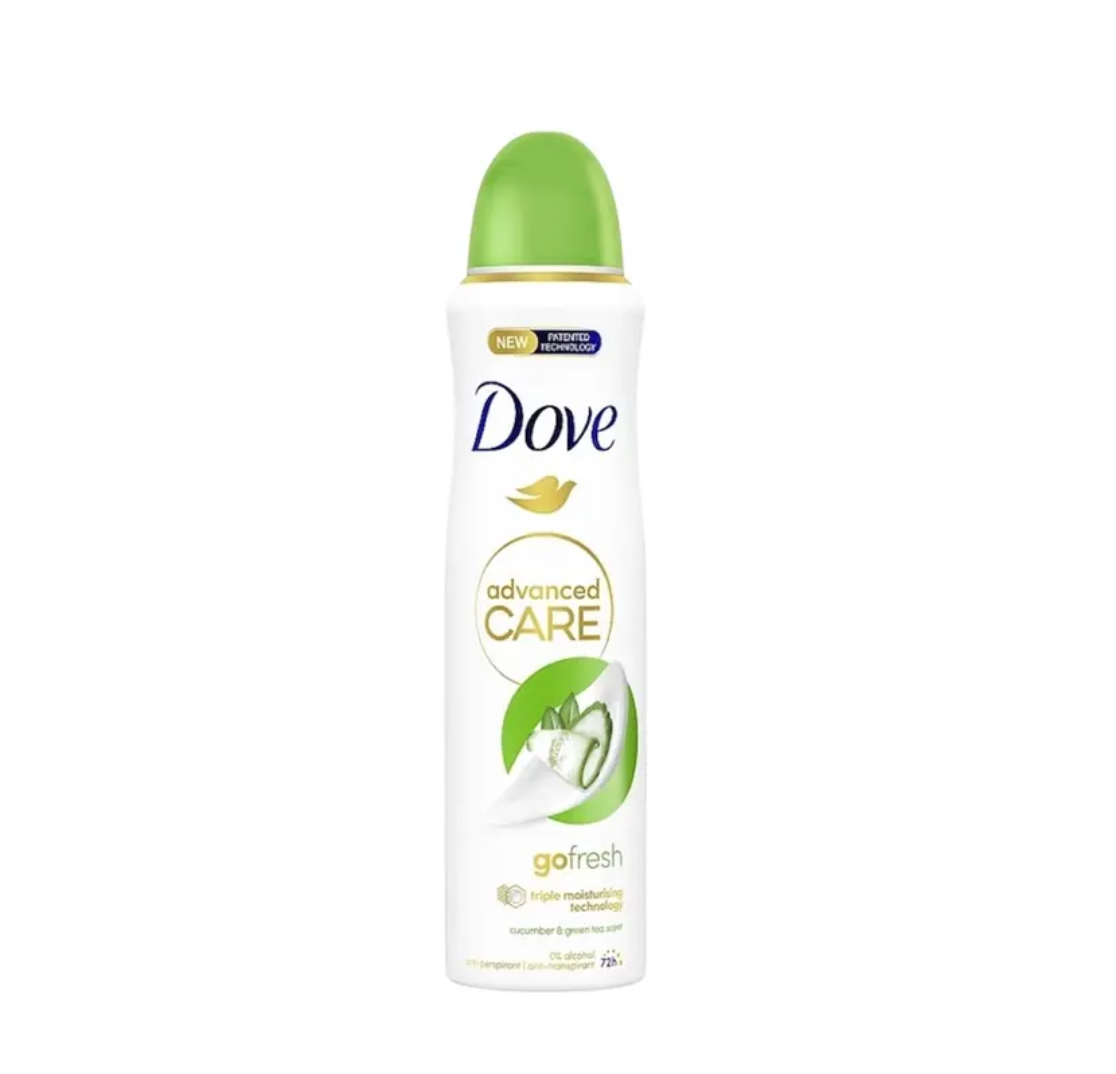 Dove Antiperspirant Deodorant Aerosol Special Edition Pack 6 Scents Cucumber Green Tea, Pomegranate, Original, Coconut 250ml Each Gentle Scented Aroma Package May Very