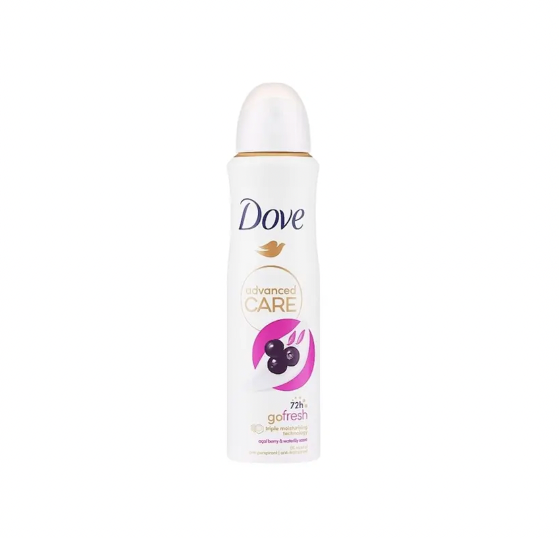 Dove Antiperspirant Deodorant Aerosol Special Edition Pack 6 Scents Cucumber Green Tea, Pomegranate, Original, Coconut 250ml Each Gentle Scented Aroma Package May Very