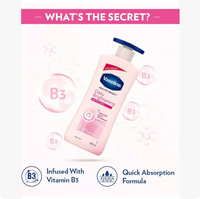 Vaseline Daily Brightening Lotion, Non Greasy Feel, Pump Bottle (Pack of 3) 600 mL Moisturizing Body Care Comfort Cream Glycerin Moisturizer Cosmetic