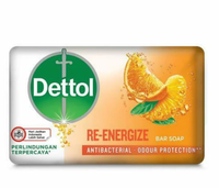 Dettol Re-Energize Antibacterial Soap Bar, 3.5oz (100g), Pack of 10
