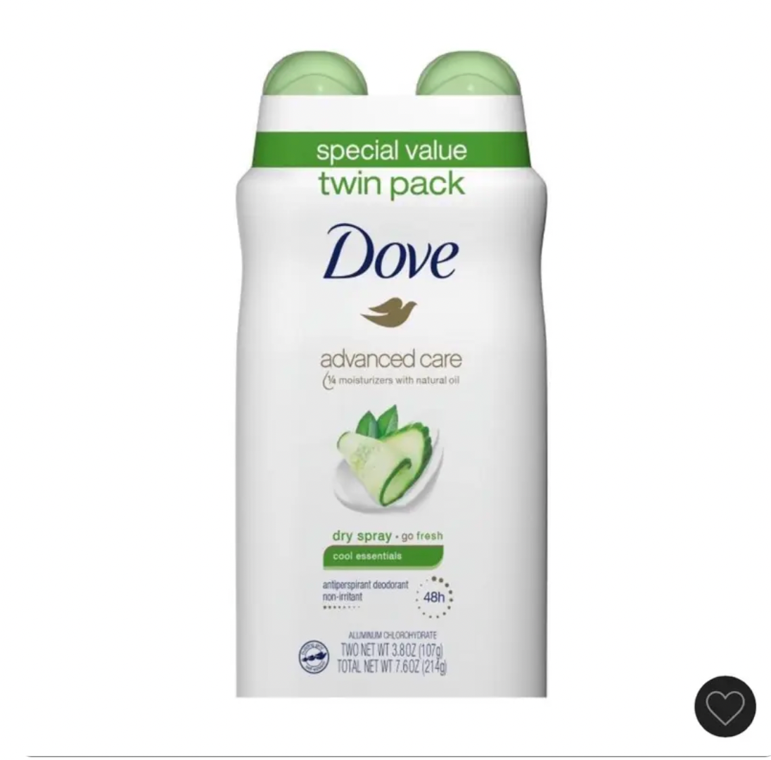 Dove Body Cucumber & Green Scent Scent Pack Of 2 150 ml - Long-Lasting Fragrance for All Day Freshness - Aroma, Scented, Body Care Comfort Cosmetic