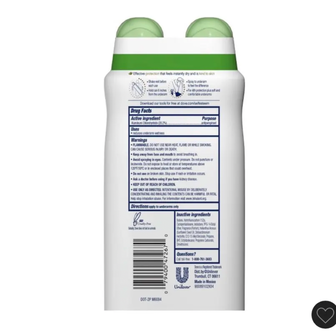Dove Body Cucumber & Green Scent Scent Pack Of 2 150 ml - Long-Lasting Fragrance for All Day Freshness - Aroma, Scented, Body Care Comfort Cosmetic