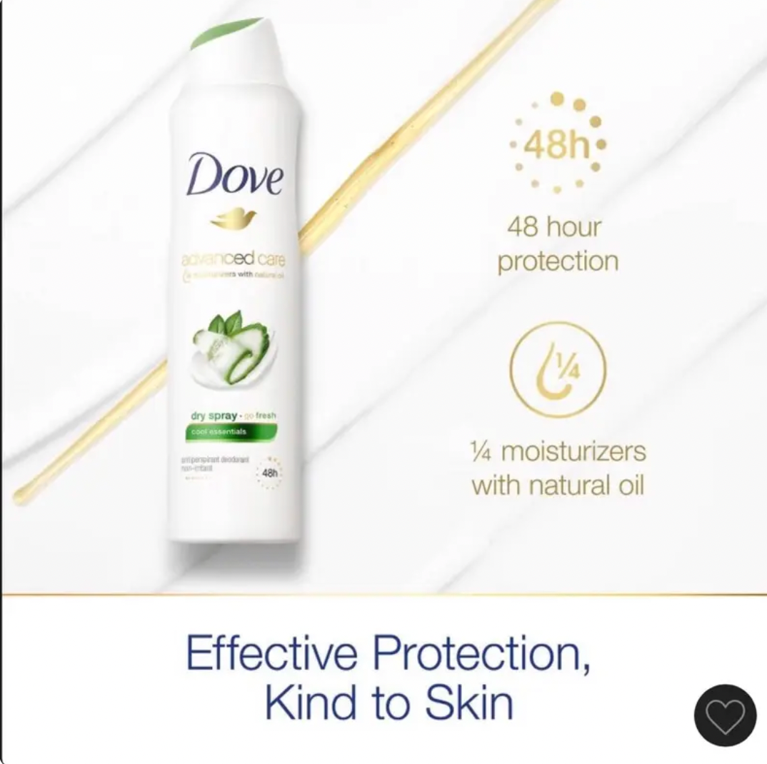 Dove Body Cucumber & Green Scent Scent Pack Of 2 150 ml - Long-Lasting Fragrance for All Day Freshness - Aroma, Scented, Body Care Comfort Cosmetic