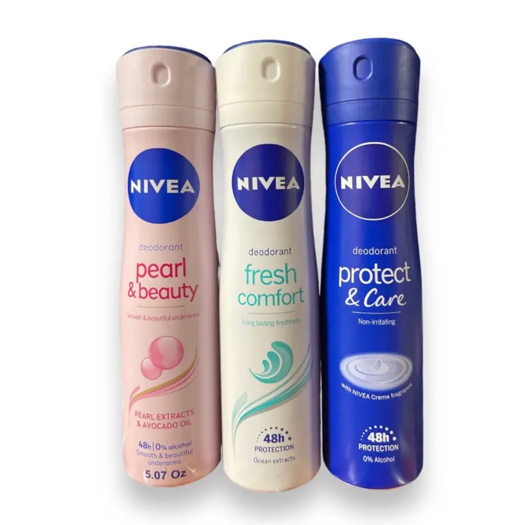 Bundle Nivea deodorant spray Pearl & beauty, fresh comfort , protect and care Body Care Fragrance