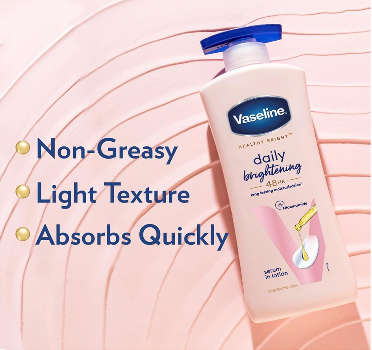 Vaseline Daily Brightening Lotion with Serum 400 ml Long Lasting Moisturizer